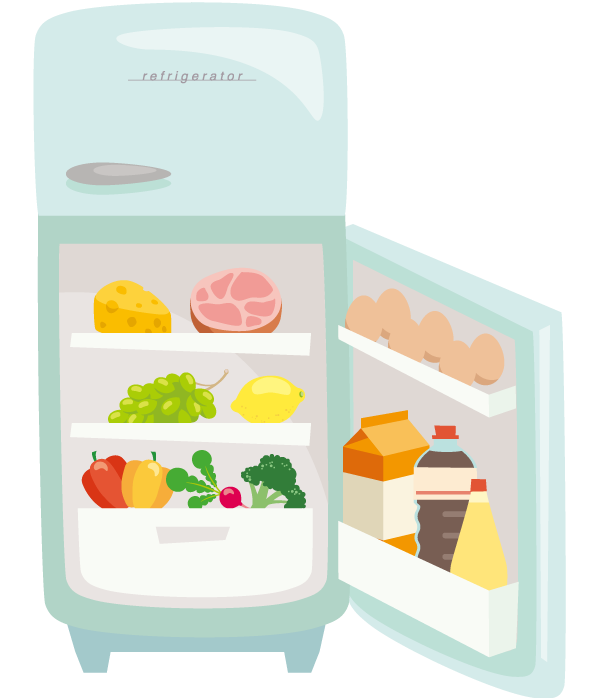 選べるいろいろ食材宅配イメージイラスト